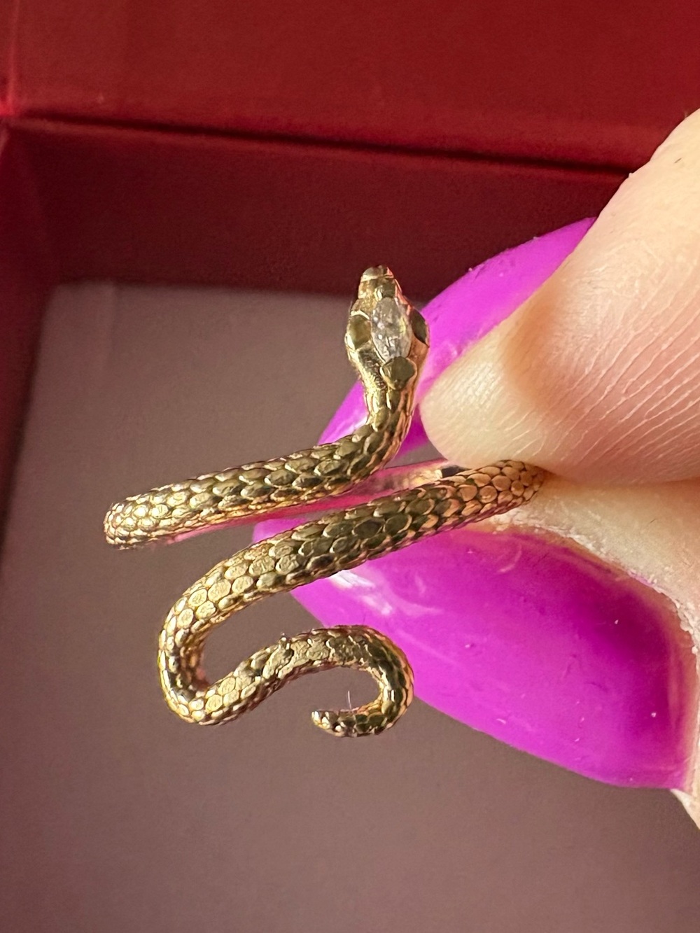 10k snake ring - Picture 4 of 6